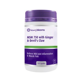 Henry Blooms MSM 750 with Ginger and Devils Claw 120 Capsules