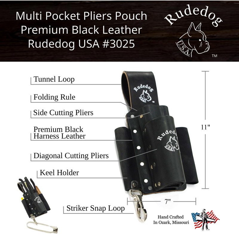 Rodbuster Pouch 5 Pocket Holder - Multi Pocket Pliers Pouch