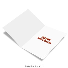 The Best Card Company Jumbo 10th Milestone Anniversary Notecard w/Envelope for Men, Women 8.5 x 11 - Congratulations Cake - Big Day 10 J7060OMAG