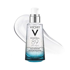 Vichy Mineral 89 Booster, Pure Hyaluronic Acid Serum for Face with Polyglutamic Acid for Skin Barrier Repair, Plumps & Hydrates, Lightweight Hydrating