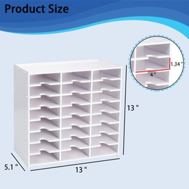 SANFURNEY 24 Slots Craft Punch Organizer Rack Wall-Mounted Paper Punches Holder Desktop Scrapbook Paper Punch Storage for Craft Room Home