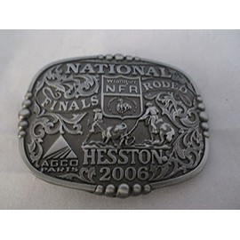 2006 Wrangle PRCA Hesston NFR Belt Buckle -- Team Roping -- Adult Size