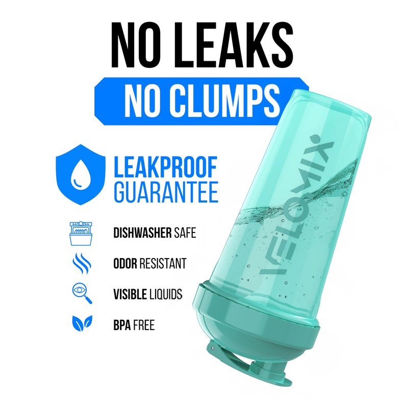 VELOMIX -2 Pack- 28 oz Protein Shaker Bottles for Protein
