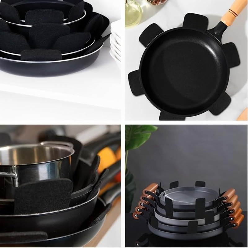 ANCLLO 3 PCS Pan Protectors for Stacking, 3 Sizes Pot