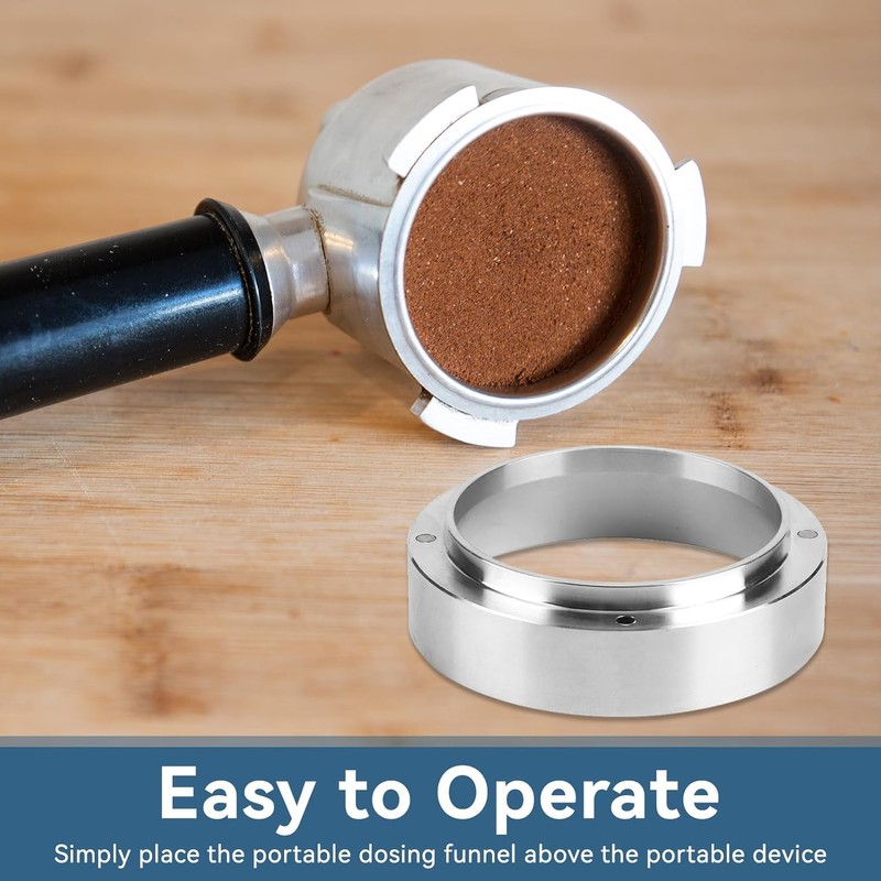 51mm Dosing Funnel, Zinc Alloy Coffee Dosing Funnel Ring Magnetic