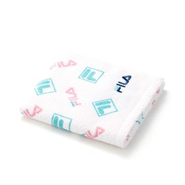 Fila Logo Mix Face Towel, Blue, Club Activities, Sports, Gym 49-1252090, Approx. 13.4 x 29.5 inches (34 x 75 cm)