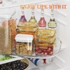 Clear 15.7'' Square Lazy Susan Turntable Organizer for Refrigerator -