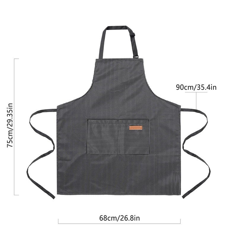 ARBINSON 2 Pack Cooking Aprons Adjustable Bib Apron for Women
