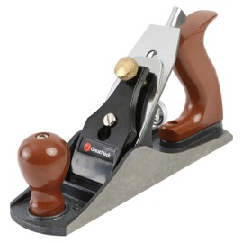 GreatNeck C4 Bench Hand Plane (9 Inch), 2 Inch Cutter, Adjustable to Control the Blade, Cast Iron Body, Quality Plastic Ergonomic Handles