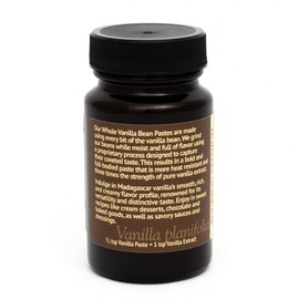 Tahitian Gold Unsweetened Whole Vanilla Bean Paste - Bourbon Premium: Smooth, Rich & Creamy - Vanilla Paste for Baking, Desserts & Beverages - Pure Vanilla Bean Paste from Madagascar (2 Oz Glass Jar)