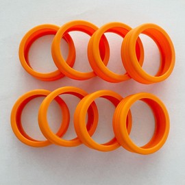 ZhaoCo Luggage Suitcase Wheels Cover 8Pack Carry on Luggage Wheels Covers for Most 8-Spinner Wheels Travel Luggage Cover (Orange)