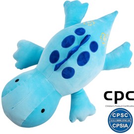 4LB Cute Weighted Stuffed Animals Plush - 24 inch Soft Weighted Dinosaur Plush Toy Pillow for Adults and Children (Blue Dinosaur)