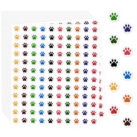 6000 PCS Paw Print Stickers, 50 Sheets Small Dog Paw Stickers 10 Colors Mini Dog Puppy Paw Prints Labels Cute Reward Sticker for Kids Classroom Behavior Chart Sticker for Students Teachers Supplies