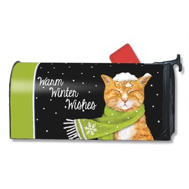 MailWraps Studio M The Original Magnetic Mailbox Cover, Decorative Fits Standard Size 6.5 x 19 Inch Mailbox, Weather Resistant Vinyl, It's Cold Outside