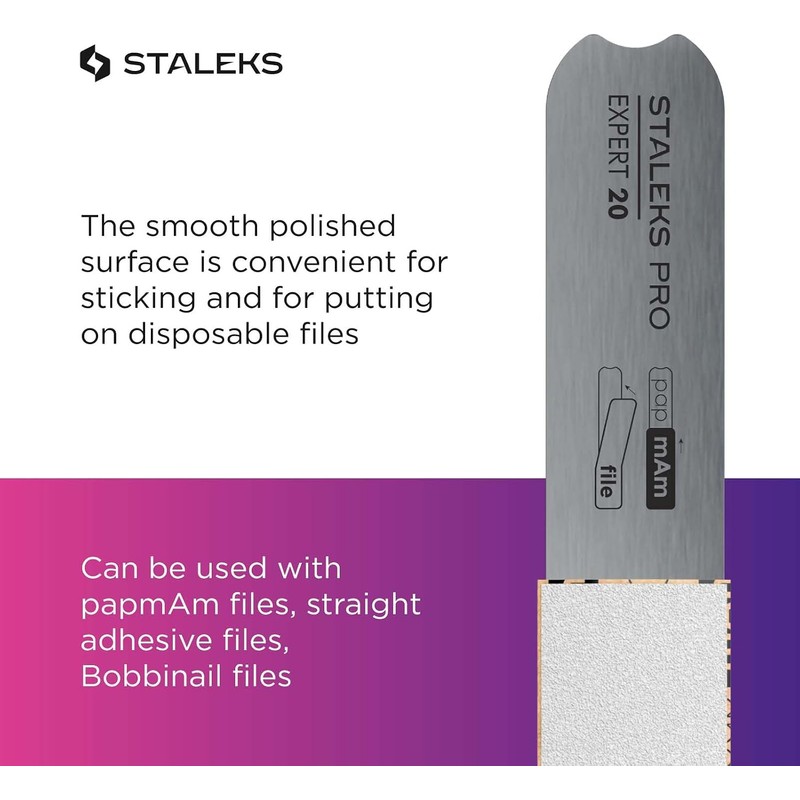 STALEKS PRO Base de metal para uñas rectas Experto 20