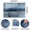 Blue and Gray Placemats Washable, Linen Rectangular Place Mats Set