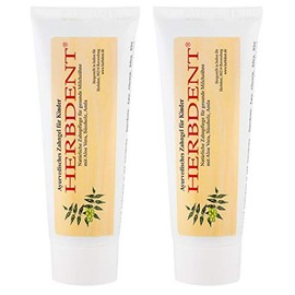 Herbdent Ayurvedic Tooth Gel for Children - Flourid Free - No Alcohol - No Sugar - 80 ml (2 x 80 ml)