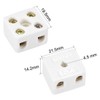 uxcell 2 Way Ceramics Terminal Blocks High Temp Porcelain Ceramic