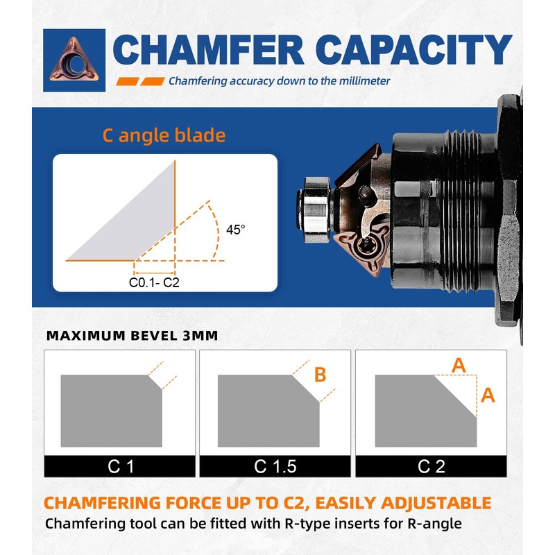 SI FANG Portable Pneumatic Chamfer Tool, for Metal Chamfering Deburring