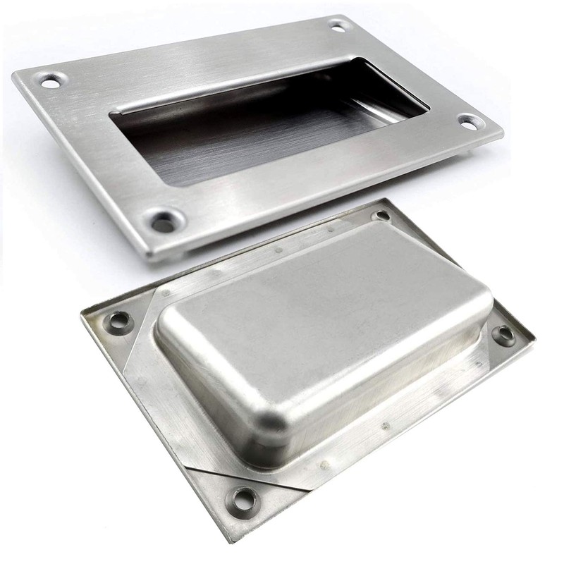 Gasea 2 Packs Flush Recessed Pulls Handles, 5" x 3-1/4"