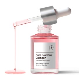 GLAM UP Suero de colágeno nutritivo y regordete, antienvejecimiento con ácido hialurónico, levanta y aprieta el cuidado de la piel, reduce las líneas 