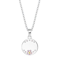 Prinzessin Lillifee Children's Girls' Necklace with Pendant 925 Silver Flower Gift, Sterling Silver, Cubic Zirconia