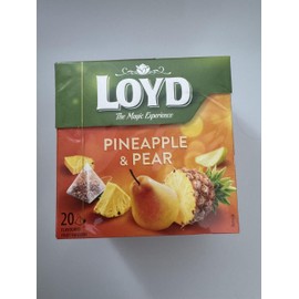 Loyd Fruit Tea Pineapple & Pear Flavored, 20 teabags (Pack of 2)