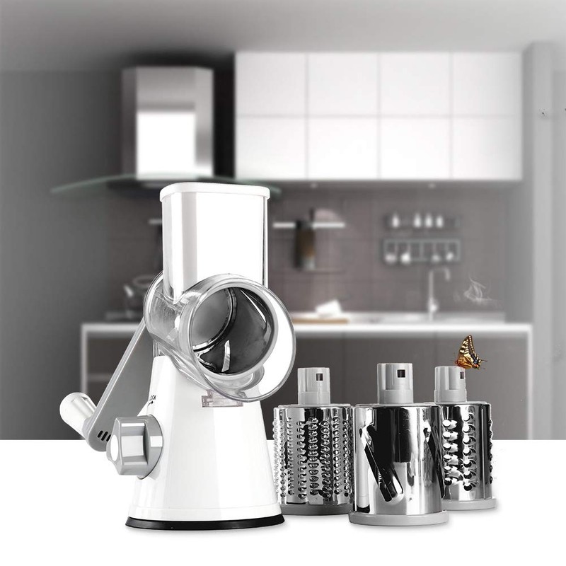 Ourokhome Cheese Grater Vegetable Slicer - Rotary Round Drum Grater