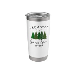 Promoted To Grandpa 2026 Pregnancy Announcement Stainless Steel Insulated Tumbler
