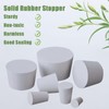 Solid Rubber Stopper,18 pcs White Rubber Corks Plugs Odor Control