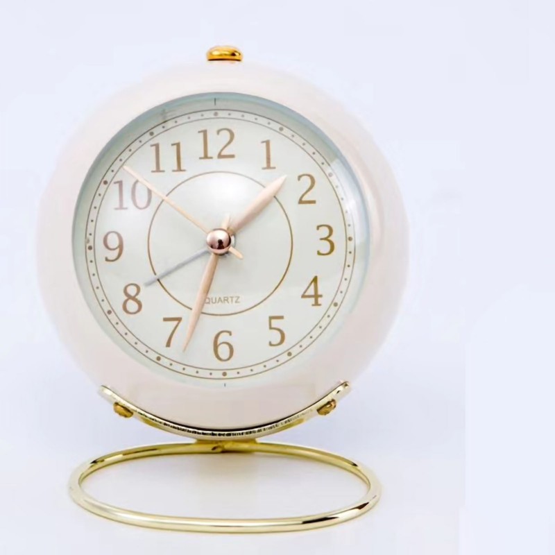 Small Round Clock Circular Base Mute Corrosion Resistance Quartz Bedside