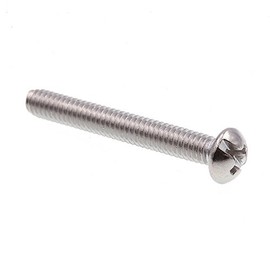 Prime-Line 9003702 Machine Screw, Round Head, Slotted/Phillips Combo, #8-32 X 1-1/4 in, Grade 18-8 Stainless Steel, Pack of 25