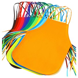 KNEWMART Children's Aprons, 12 Pieces Children's Craft Apron Set, Fabric Painting Aprons, Children's Art Smock, Children's Apron & Children's Cooking Apron for Drawing, Painting, Baking & Cooking -