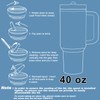 Tswofia 4 pack 40 oz Tumbler with Handle Bulk and