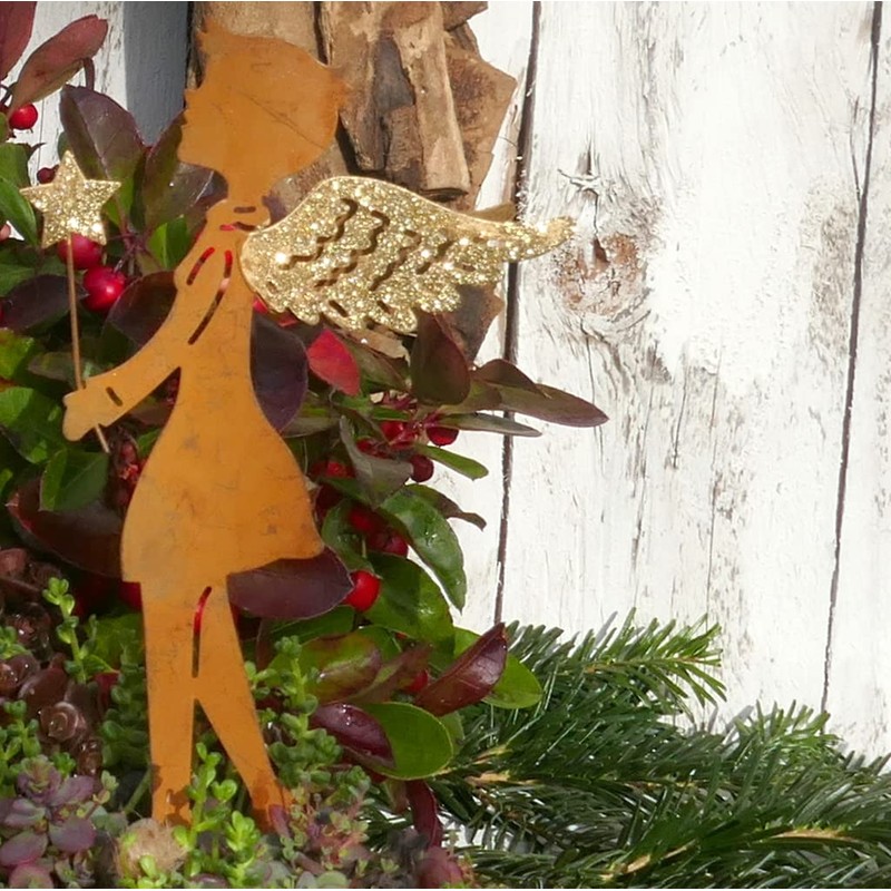 Storm's Gartenzaubereien Garden Stake Angel Figurine Set of 2 to
