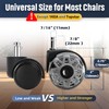 Sytopia Office Chair Wheels Replacement, 2.5 Inch Heavy Duty Casters,