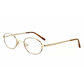 Calabria Flex Plus KIDS 67 Oval Reading Glasses +7.00 Gold Amber Brown Girls