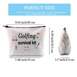 Golfing Survival Kit Makeup Bag Golfing Gift Golf Accessories Gift for Mom Golfer Humor (Golfing Survival Makeup CA)