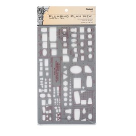 Pickett Plumbing Plan View Template, Three Scales: 1/16, 1/8 and 1/4 Inch (1163I)