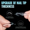 TOMICCA Medium Almond Nail Tips - Full Coverage, Soft Gel