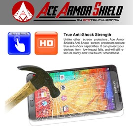 Ace Armor Shield Shatter Resistant Screen Protector for the Black An1 Android 4.1.1 Smart Watch / Military Grade / High Definition / Maximum Screen Coverage / Supreme Touch Sensitivity /Dry or Wet Easy Installation with free lifetime replacement warranty