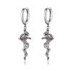 CUPENDA Sword Earrings Sterling Silver Snake Dangle Hoop Earrings Gothic