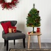 Nearly Natural 3ft. Montana Mixed Pine Artificial Christmas Tree with