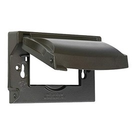 BELL MX1250Z Flip Weatherproof Cover Universal Metal 12-in-1 Outlet Outdoor Receptacle Protector, 1-Gang, Bronze