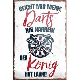 schilderkreis24 Funny Saying "Reicht Mein Meine Darts Ihr Narren" Magnet Dart Decoration Fridge Magnet Humour Funny Gift Idea Birthday Christmas 9 x 6 cm