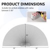OUDUCK Arch Window Shades Light Filtering Half Circle Cellular Shades,