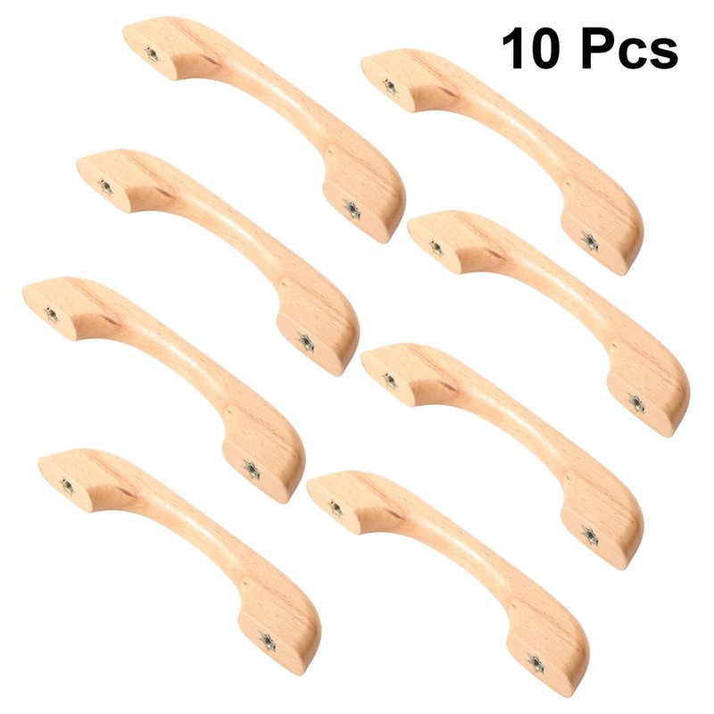 DOITOOL Pack of 10 Furniture Handles Kitchen Drawer Handles Wooden