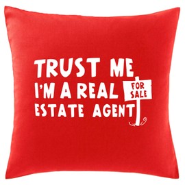 Hippowarehouse Trust me I'm A Real Estate Agent Printed bedroom accessory cushion cover case 41x41cm