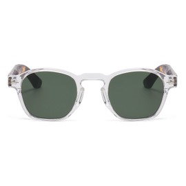 Gleyemor Fashion Sunglasses for Men Women Trendy Unisex Style UV400 Protection Shades (Clear Frame/G15 Lens)