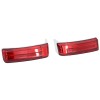 HDBUBALUS Chrome Red LED Saddlebag Running Brake Turn Light Fit